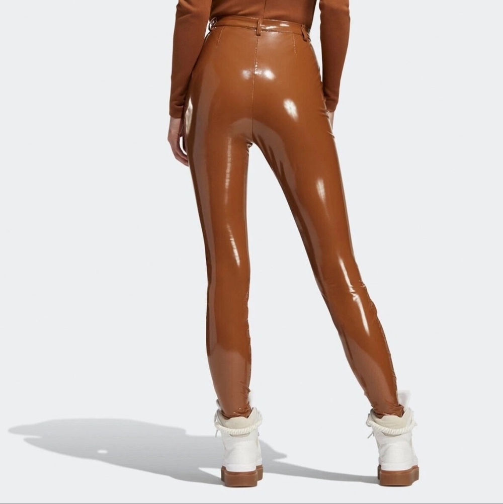 NWT IVY PARK x Adidas Wild Brown Latex Pants Size Small